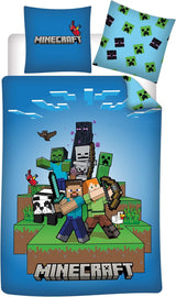 Minecraft Ready to Survive, set biancheria da letto per bambini, Biancheria da letto in microfibra - bambini Naty Shop