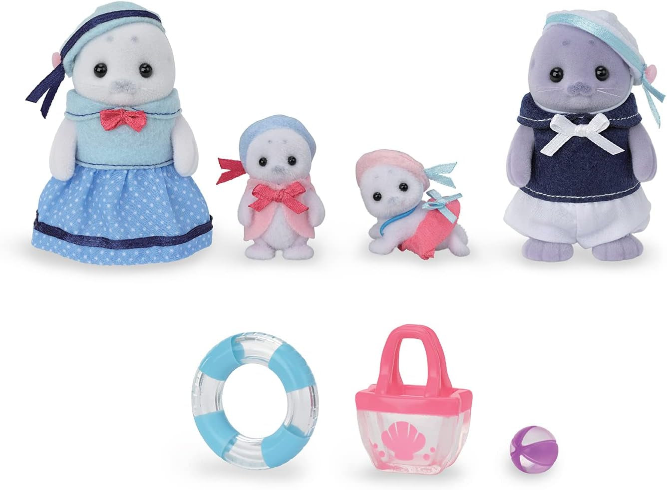 Sylvanian Families - 5759 Figura di animali della famiglia delle foche Giocattolo dettagliato per bambini dai 3 anni in su