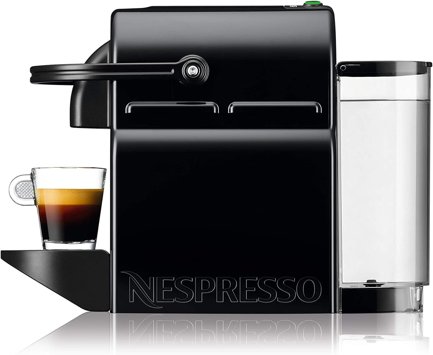 Macchina per caffè espresso a capsule Nespresso De'Longhi EN 80.B Inissia, pompa ad alta pressione e funzione di risparmio energetico, spegnimento automatico dopo 9 minuti, volume della tazza per espresso e lungo, serbatoio dell'acqua da 0,7 l, nero
