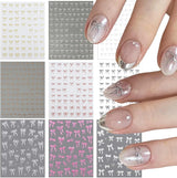 GZMAYUEN 12 colori adesivi per unghie francesi adesivi per unghie in colore sfumato francese 3D accessori per unghie autoadesivi per design per unghie