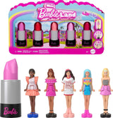 Barbie Mini Barbieland Set di 5 bambole Fashionistas, ca. Mini bambole da 3,8 cm di altezza con maniche di rossetto, set da collezione a sorpresa (gli stili possono variare), JBD26 Naty Shop Dolls 1 confezione