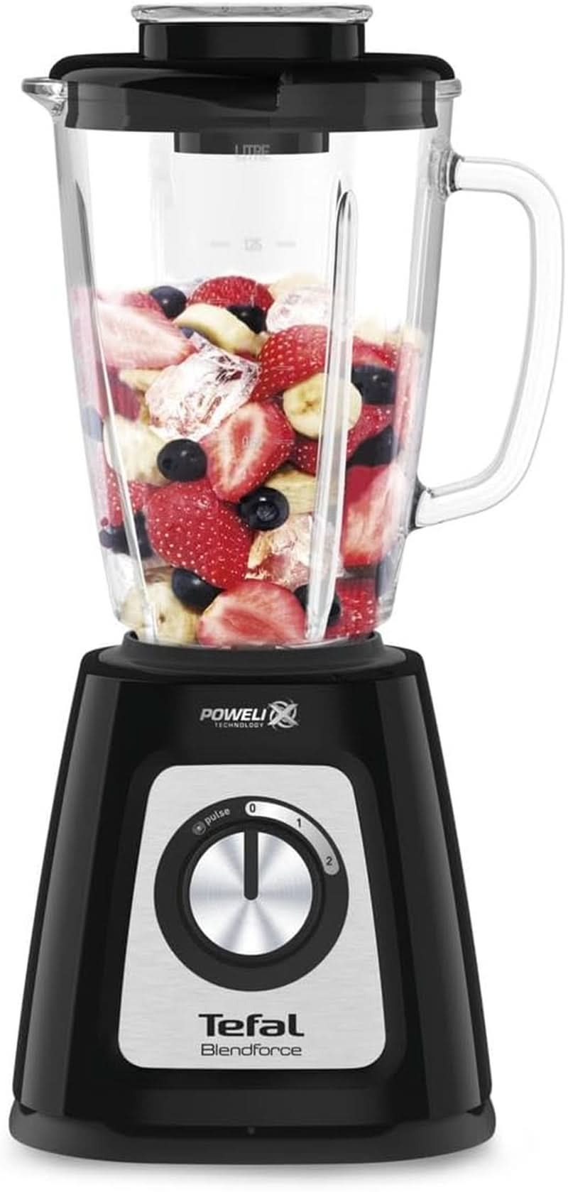 Tefal BL435831 BL4358 Robot da cucina, Vetro, 1,75 Litri, Schwarz Cucina Naty Shop