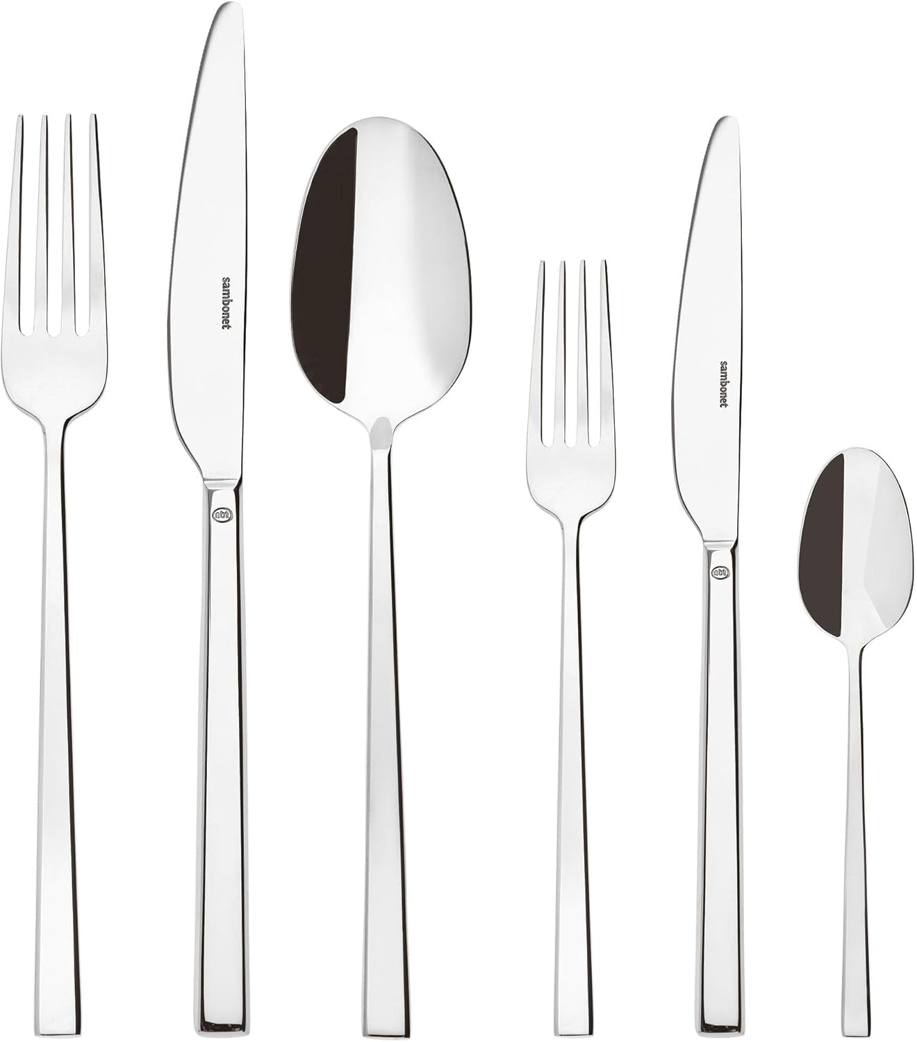 Sambonet 52562-N2 Rock inox - Set posate monoblocco acciaio inox 18/10 Kitchen Naty Shop Set 6 persone - 36 pezzi
