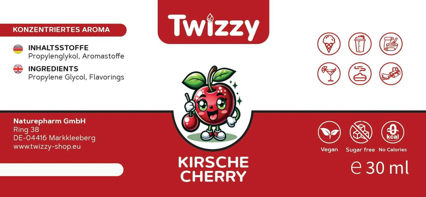 Twizzy, Aroma Concentrato di Ciliegia, 30 ml Aromi Naty Shop