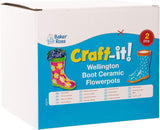 Vasi in ceramica per bambini Baker Ross 'Wellies' (confezione da 2)