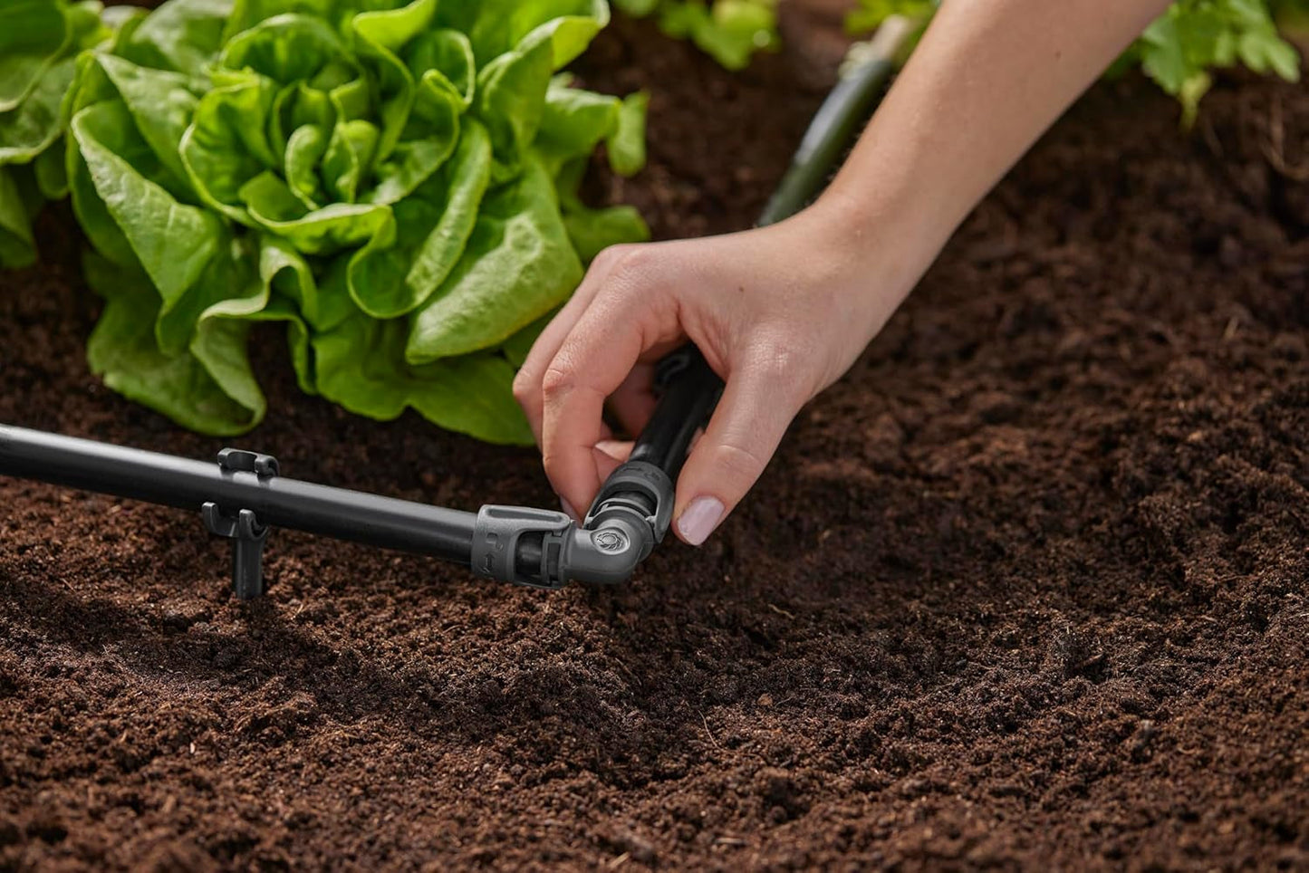 Gardena Sistema di irrigazione Micro-Drip L-Piece 13mm (1/2"): Connettore per tubo per invertire tubi di alimentazione da 13mm, montaggio senza attrezzi, riutilizzabile (13202-20)