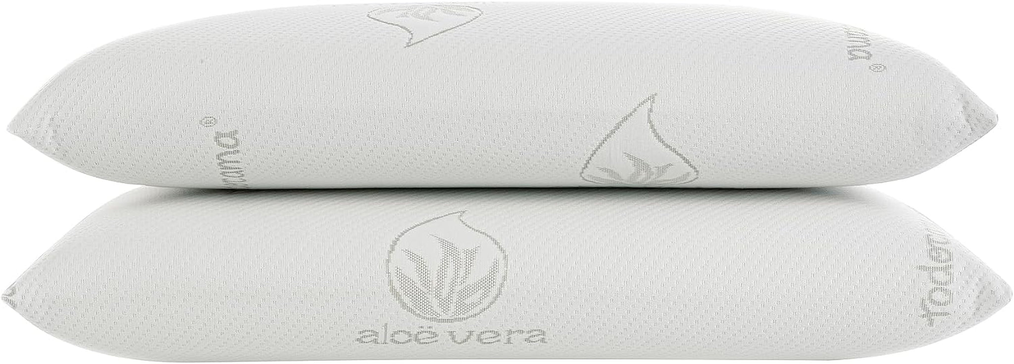 Todocama - Cuscino memory, aloe vera, 2 pezzi, 70 cm, bianco Cuscini standard Naty Shop