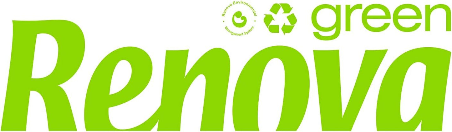 Renova - Fazzoletti Renovagreen, 200 fazzoletti, carta riciclata, marchio europeo di qualità ecologica, formato standard