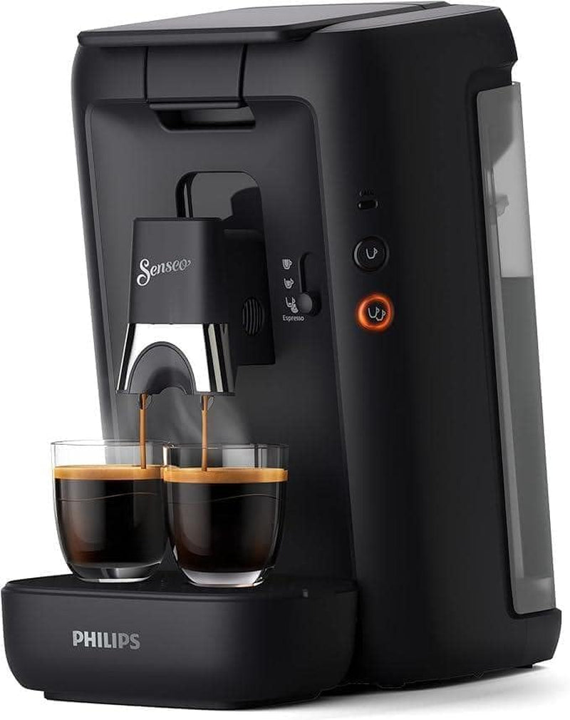 Macchina per caffè espresso a capsule PHILIPS Senseo Maestro - Tecnologia Intense Plus, Espresso di alta qualità, Design ecologico, Serbatoio dell'acqua da 1,2 L, Funzione Memo, Indicatore di decalcificazione (CSA260/60)