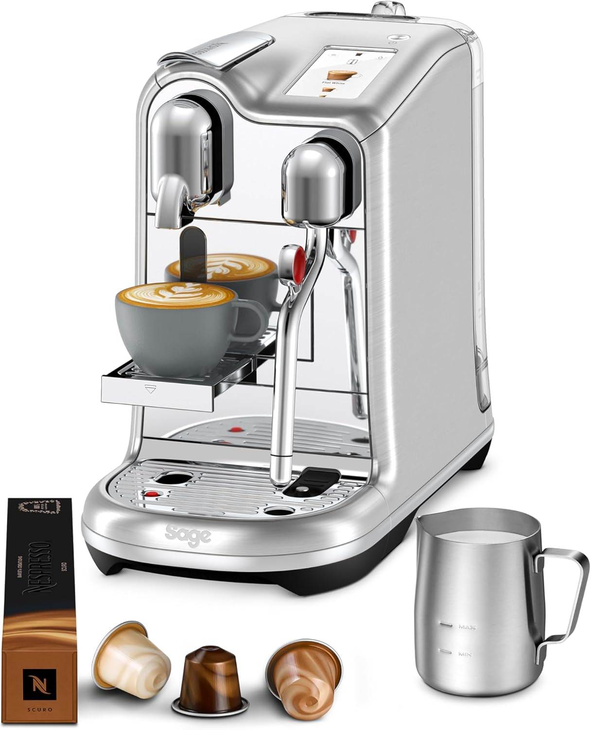 Macchina per caffè espresso Sage Nespresso Creatista Pro, acciaio inossidabile, acciaio inossidabile spazzolato