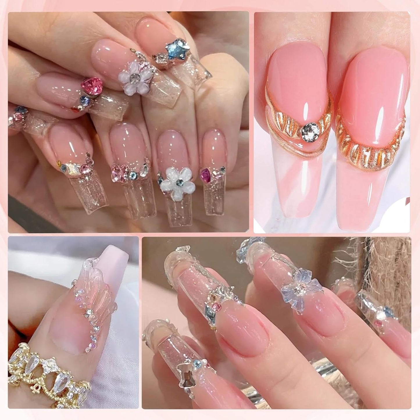 NAILGIL Smalto per unghie gel solido, Colla per unghie gel solido, Scultura per nail art 3D con set di strumenti, Salone per la casa fai-da-te, Trasparente 15G