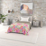 Trapunta estiva stampata fantasia, imbottitura in poliestere, Petali, 260X270Cm Trapunte e Trapunte Naty Shop Primavera 220X270Cm