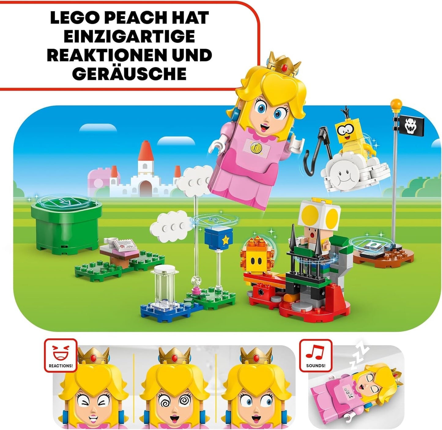 LEGO Super Mario Adventures con Peach interattivo, set da gioco per bambini con Toad giallo, regalo Nintendo per ragazzi, ragazze e tutti i giocatori dai 6 anni 71441 Set da costruzione Besuche den LEGO-Store
