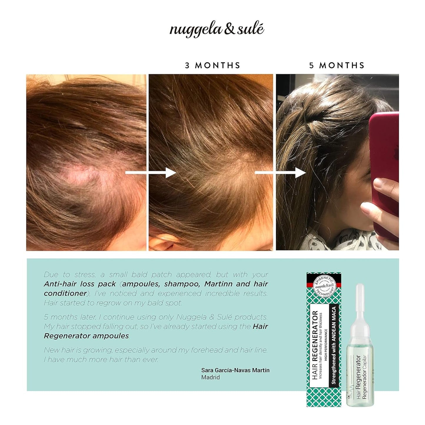 Fiale balsamo per capelli Nuggela & Sulé, trattamento di 1 settimana, 10 ml Cura dei capelli Nuggela