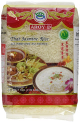 Riso profumato Aroy-D, riso a grani lunghi 100%, 1 confezione (1 x 5 kg)
