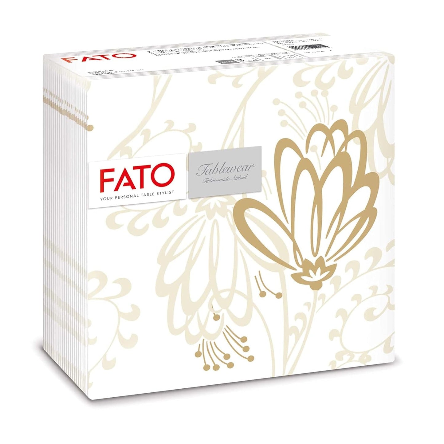 Fato - Tovaglioli carta dry, airlaid, effetto tessuto, confezione da 50 tovaglioli, 40X40 piegati in 4 formati, Decoro Tropicana