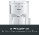 Macchina per caffè espresso Severin con filtro e 2 caraffe termiche, macchina per caffè espresso con coperchio, versamento senza gocciolamento, mantenimento della temperatura a lungo, spegnimento automatico, 1000 W, ca. 1 litro, bianco, KA 9309