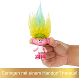 Mattel DREAMWORKS TROLLS United We Stand - Bambola Viva Hairy Surprises con capelli di peluche giallo brillante e 3 accessori a sorpresa, per bambini dai 3 anni in su, HNF11