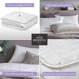 Piumino in seta Boutique, biancheria da letto di lusso, lavabile in lavatrice (13,5 Tog, matrimoniale) Naty Shop Piumini e trapunte
