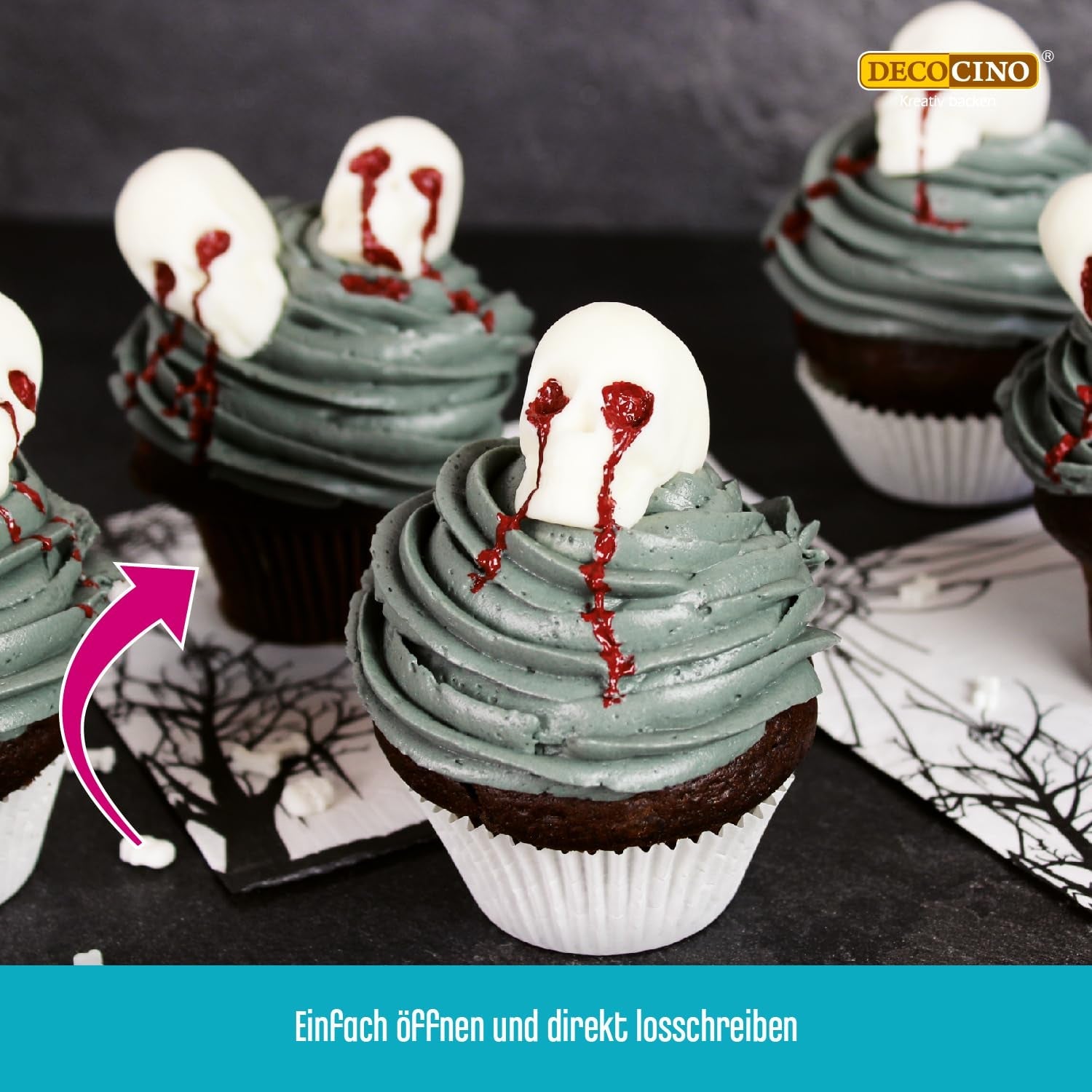 Decocino Scritta Zucchero Rosso - Scritta Colorante Alimentare - Pratico Tubo per Etichettare Fondente e Glassa - Decorazioni da Forno per Torte, Torte e Cupcakes! (Confezione da 2)