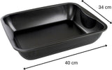 Zenker Xxl-Brat- Und Auslaufform (40 X 8 X 34 Cm) SPECIAL COOKING, Rechteckige Ofenform Mit Antihaftbebeschichtung, Backblech Für Krosse Braten & Saftige Aufläufe (Farbe: Schwarz), Menge: 1 Stück Stampi e vassoi per cuocere Naty Shop