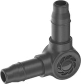 Raccordo a L per Gardena Micro-Drip 4,6 mm (3/16 pollici): per cambiare la direzione di distribuzione e le ali gocciolanti di 90 gradi, installazione senza pieghe, tecnologia di collegamento semplice e flessibile (13212-20)
