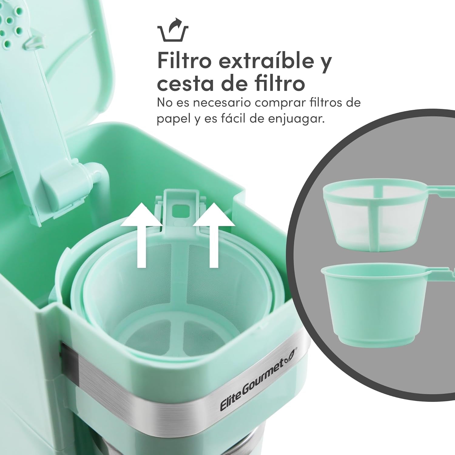 EHC113M# Macchina per caffè espresso compatta con filtro monodose con tazza termica da viaggio in acciaio inossidabile all'interno filtro riutilizzabile per caffè macinato verde menta 400 ml