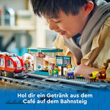 Tram LEGO City con stazione, idea regalo per gli appassionati di veicoli a partire dai 7 anni, con 6 minifigure e un cane guida per giochi di ruolo, giocattolo costruibile 60423 Set da costruzione Besuche den LEGO-Store