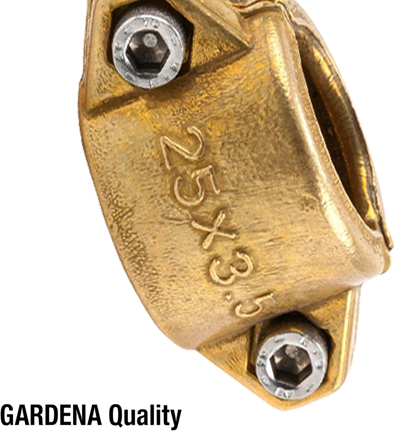 Fascette stringitubo Gardena: fascetta stringitubo in ottone per il fissaggio di tubi di aspirazione o alta pressione, adatta per tubi da 25 mm (1 pollice) (7211-20)