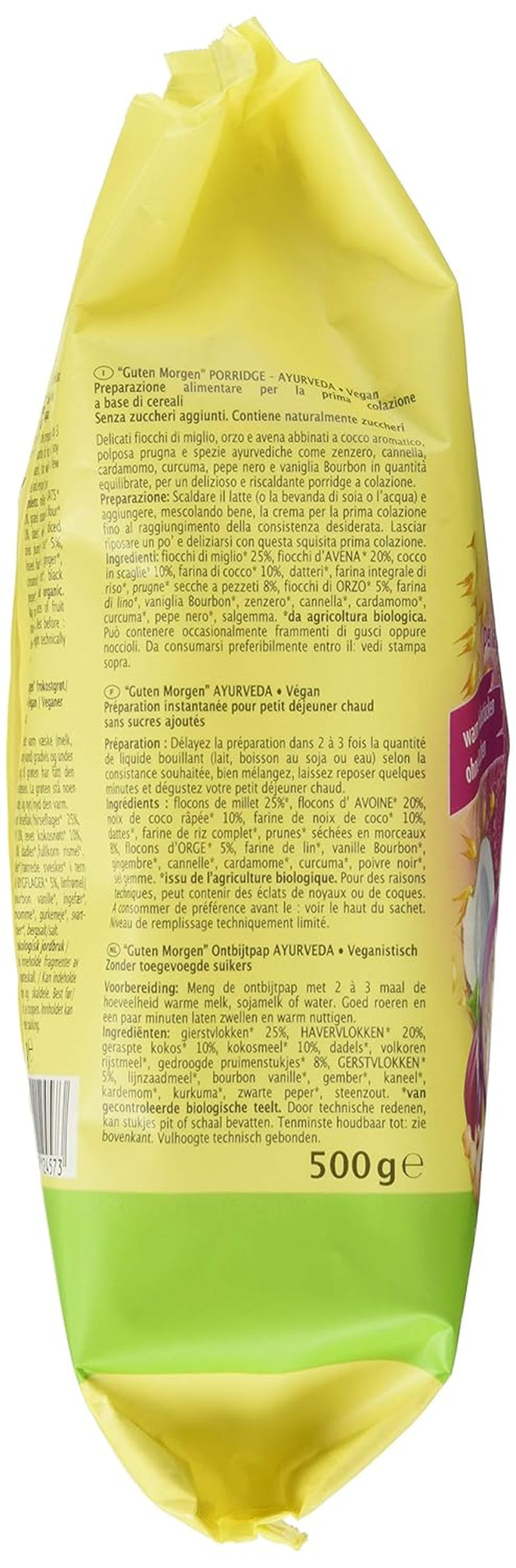 Farina d'avena ayurvedica per colazione, 500 g