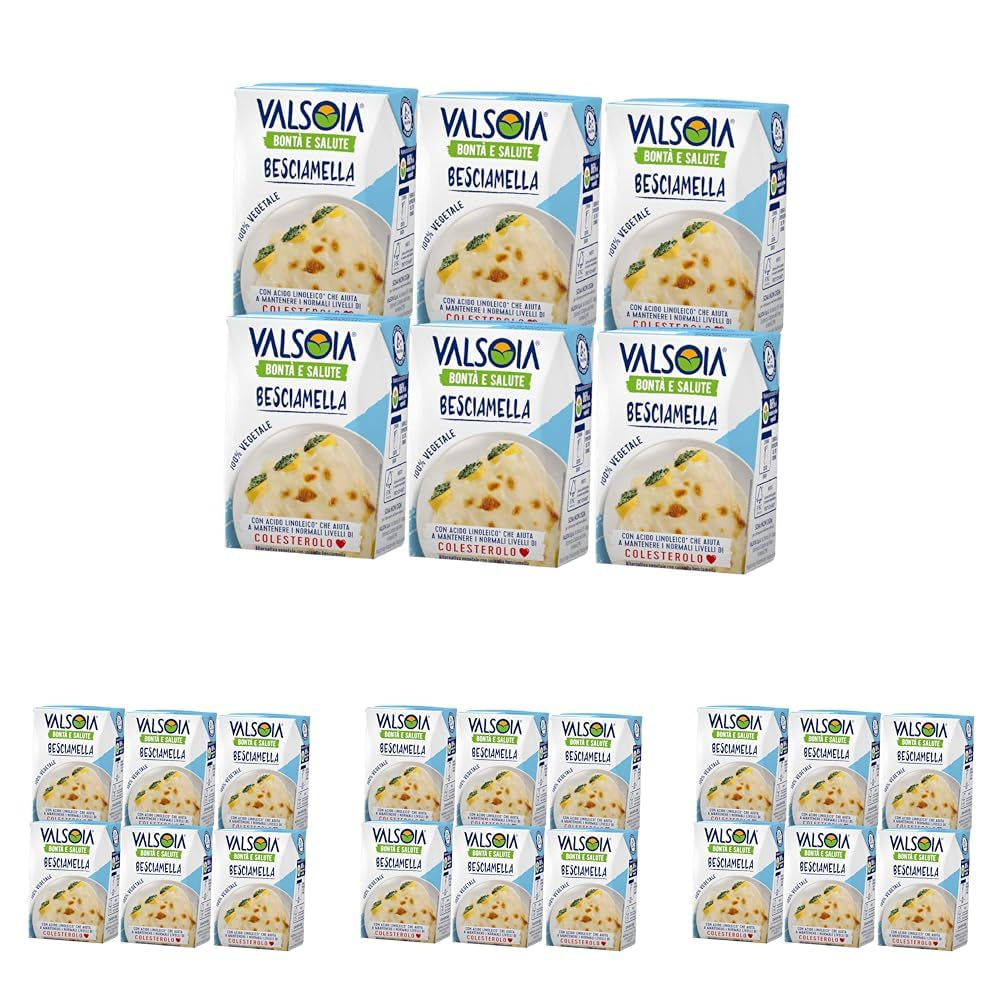 Balsamo per besciamella, Besciamella senza lattosio, Versatile in cucina, Ideale per vegani e vegetariani, 6 x 200 ml