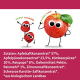 FRECHE FREUNDE Gelatine di frutta bio, lecca lecca di mela, lampone e riso, snack dolce alla frutta per bambini, senza glutine, vegano, confezione da 20 (20 x 30 g)