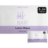 Naïf - Salviette umidificate con lozione senza plastica - 1296 pezzi (24 confezioni da 54 salviette) - per neonati e bambini - Culetto, corpo e viso del neonato - con Aloe Vera e Bambù - 0% Fragranza e Alcol