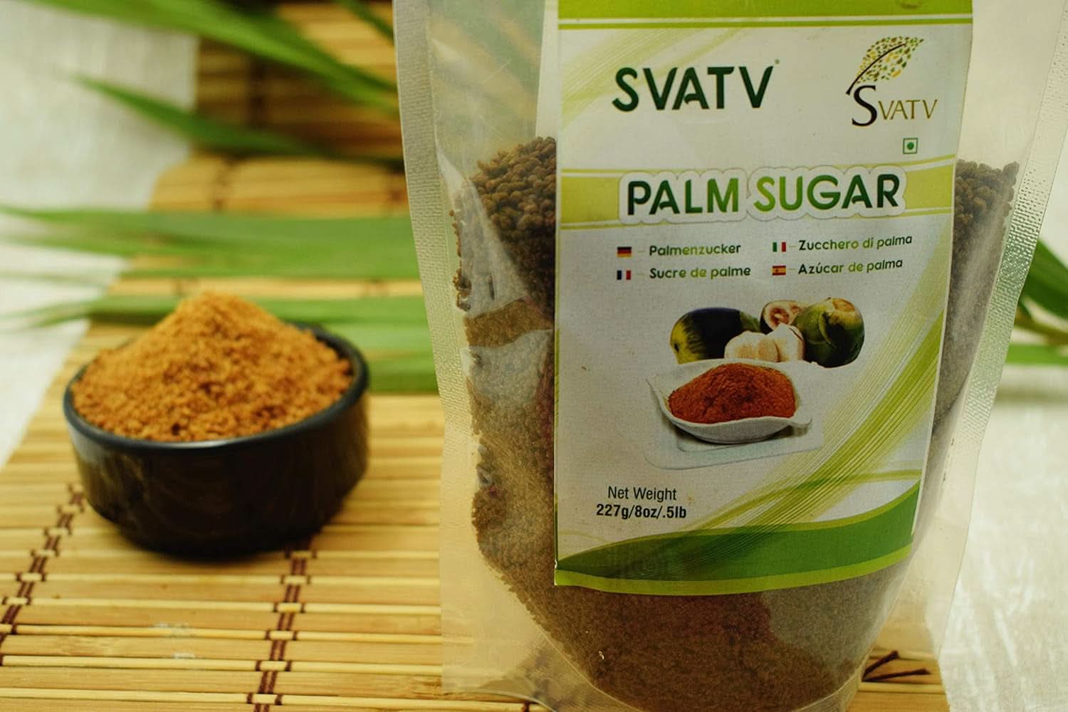 SVATV Zucchero bruno di palma in polvere, 227 grammi Dolcificanti Naty Shop