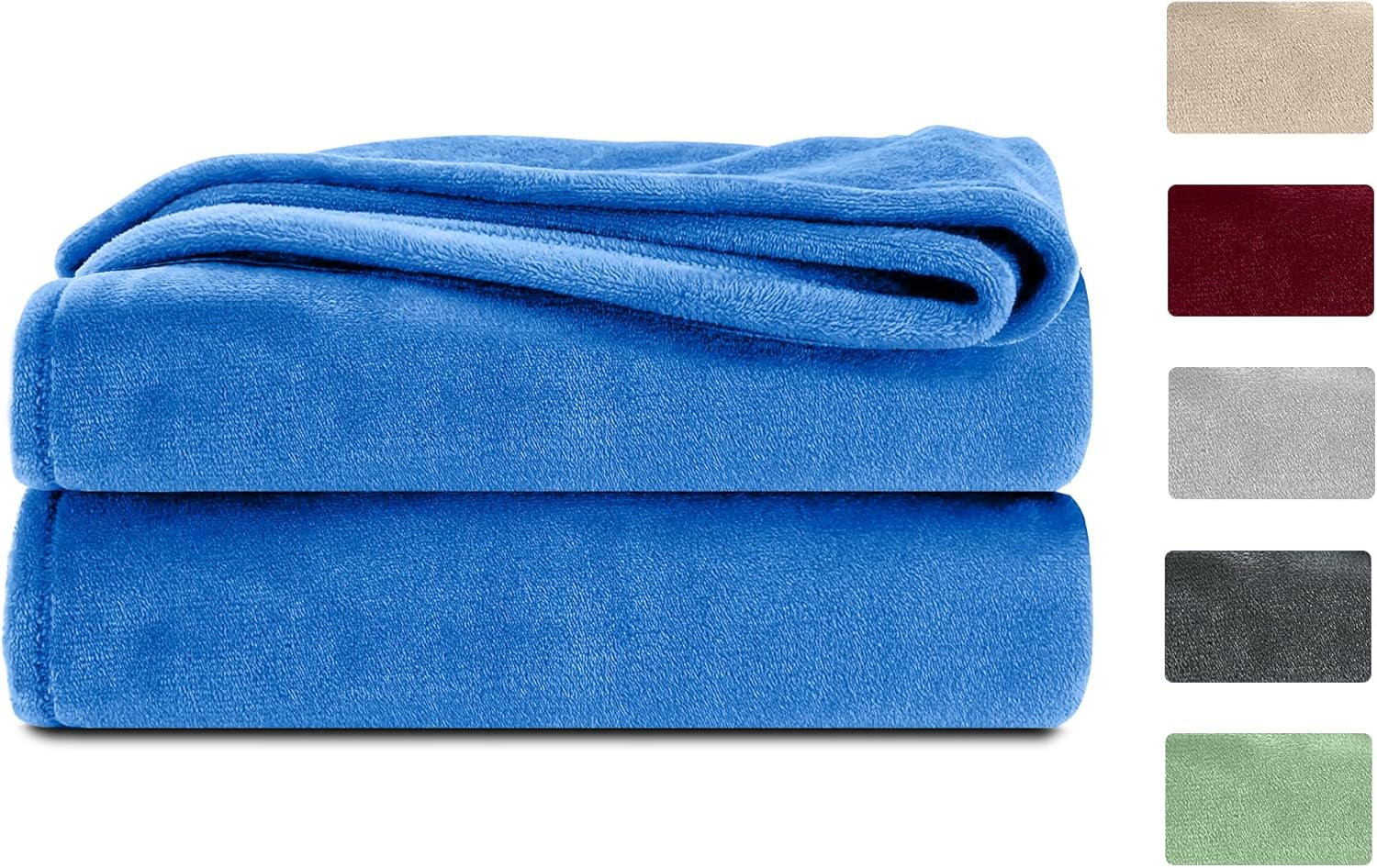 Komfortec soffice coperta, coperta comoda, coperta in pile, certificata Oeko-Tex, super morbida, 150X200 Cm, 260 G/M², beige Letti e coperte Besuche den Komfortec-Store Blu 150 X 200 Cm