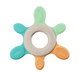 nip – Anello da dentizione | Anello da dentizione sostenibile per bambini a partire da 3 mesi, realizzato con oltre il 65% di materie prime naturali. Per un massaggio delicato delle gengive, della lingua e dei denti | Rosso/Verde/Arancione