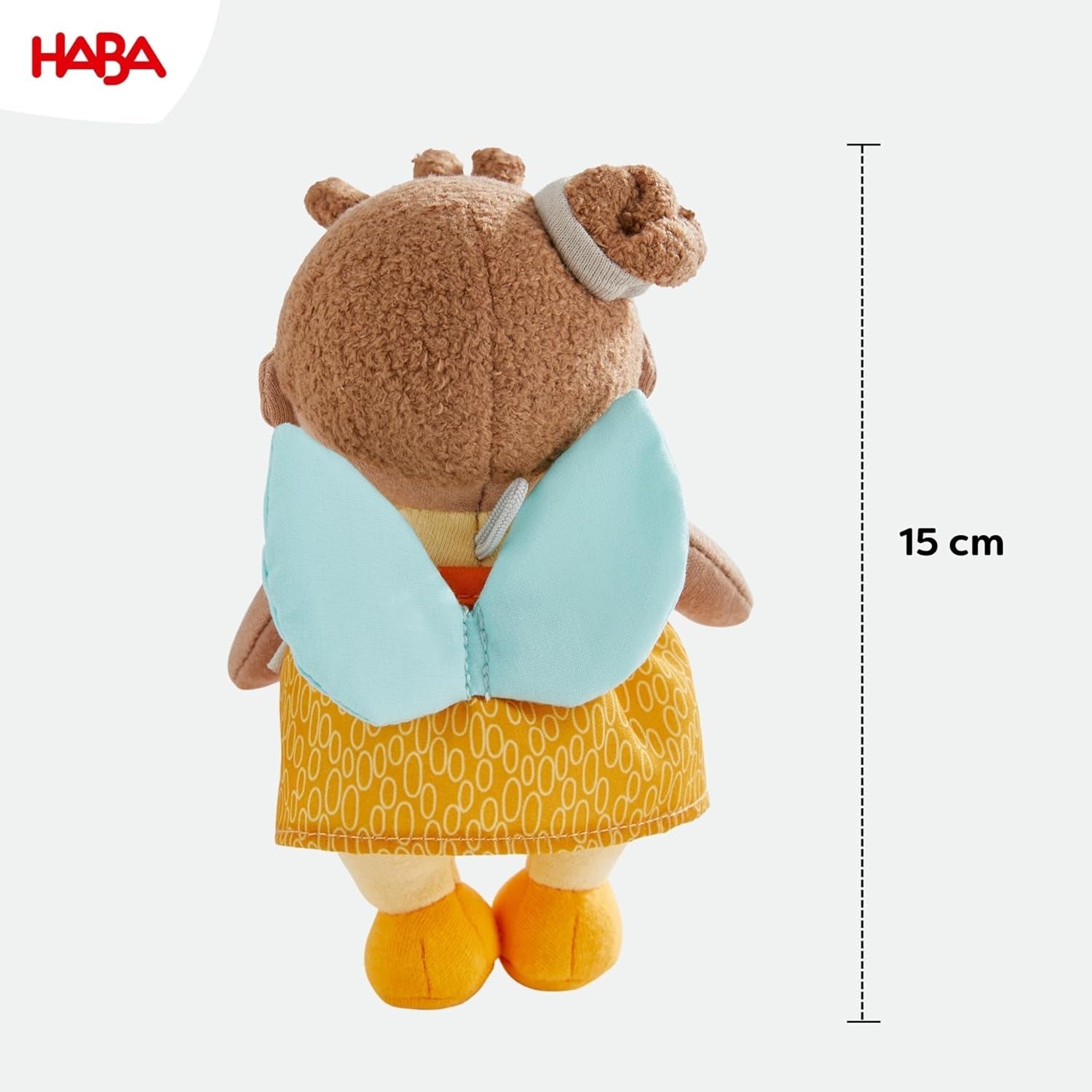 HABA Angelo custode Holly - Bambola in morbida stoffa (15 cm), regalo di benvenuto perfetto per neonati e bambini piccoli - Lavabile a 30 °C - 2011871001