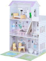 Teamson Kids Casa delle bambole gigante Olivia's Little World con 16 accessori per bambole, casa delle bambole in legno con mobili, casa delle bambole a 3 piani, 30 cm, per bambini, dai 3 anni in su