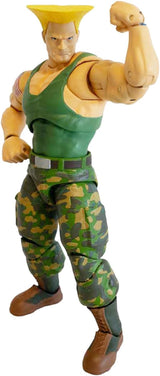 Jada Toys Street Fighter Figure Guile (15 cm) - Street Fighter 2: The Final Challengers Action Figure Mobili da Collezione con Testa Alternativa, Mani e Accessori, Action Figures da 13 Anni in su Naty Shop Guile