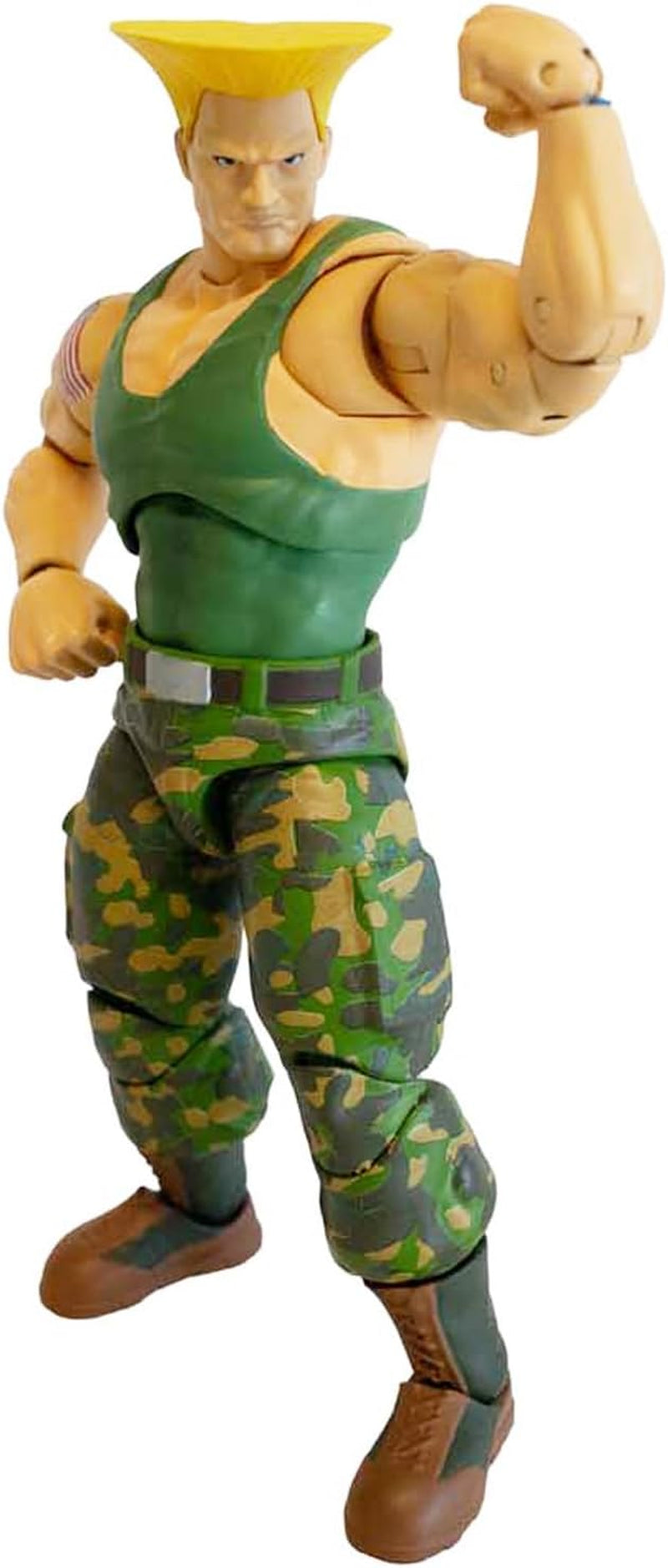 Jada Toys Street Fighter Figure Guile (15 cm) - Street Fighter 2: The Final Challengers Action Figure Mobili da Collezione con Testa Alternativa, Mani e Accessori, Action Figures da 13 Anni in su Naty Shop Guile