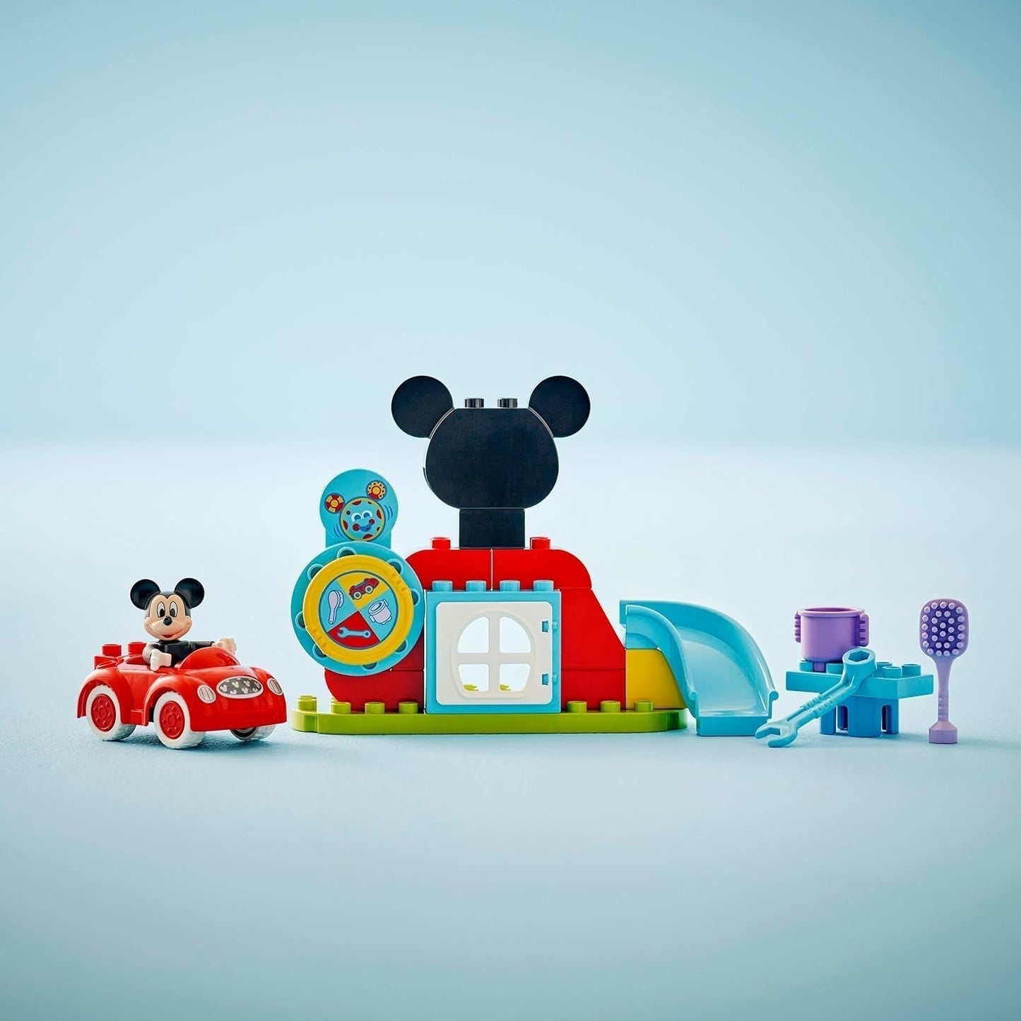 LEGO DUPLO - Disney Clubhouse e auto di Topolino - giocattolo educativo per bambini in età prescolare - set da costruzione con 2 minifigure, inclusi Topolino e Computer Toodles - idea regalo per ragazzi e ragazze dai 2 anni 10454 Set da costruzione Beuche den LEGO-Store