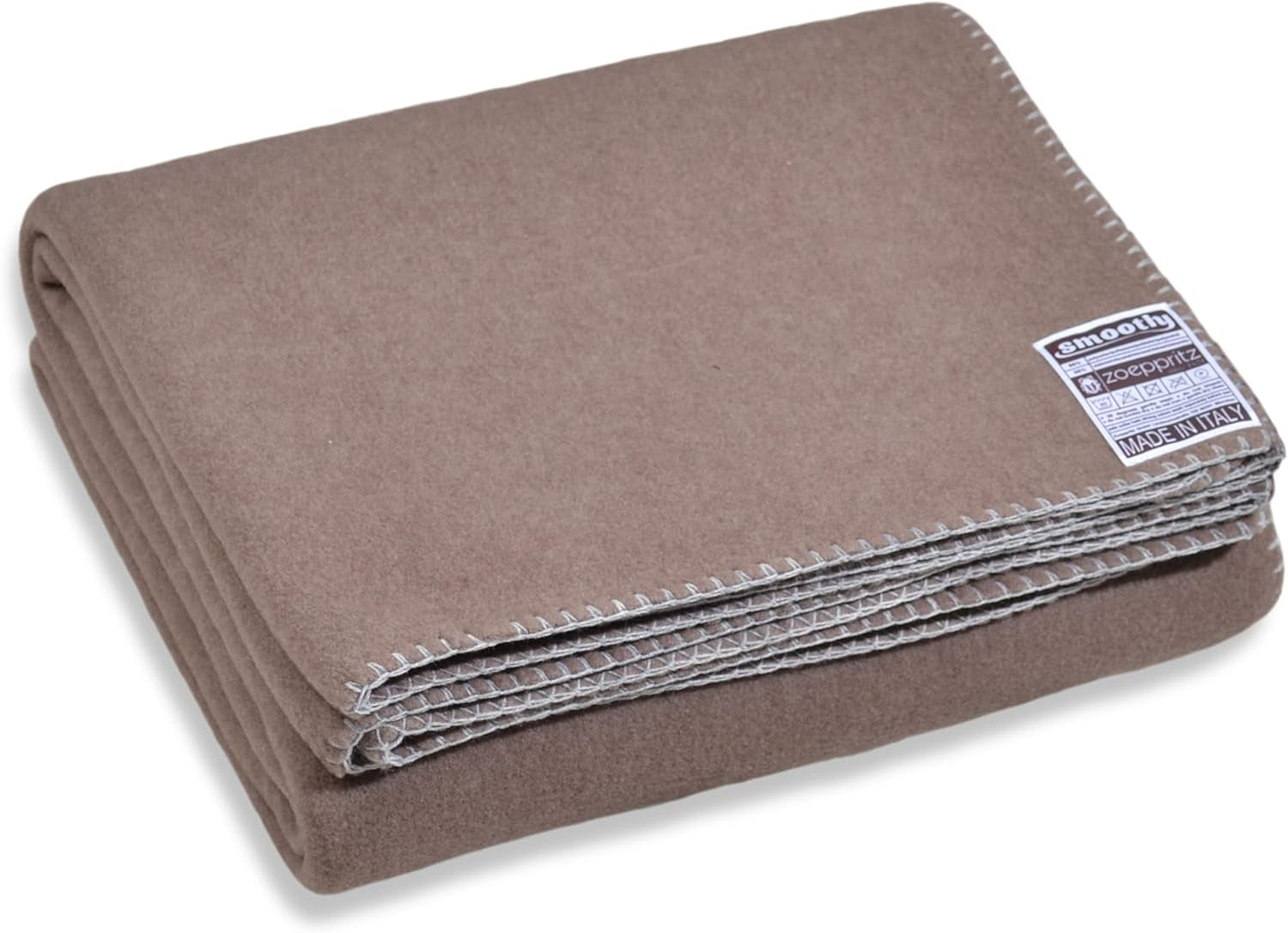 Zoeppritz since 1828 Coperta in pile Smoothy - Soffice e confortevole coperta in pile polare - Vegan - 140X190Cm - 010 Off-White, 010 Offwhite Zoeppritz Since 1828 840 Smoke 140X190Cm