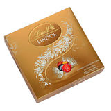 Confezione regalo Lindt LINDOR con cioccolatini assortiti, ca. 15 tartufi LINDOR, 4 varietà (cioccolato al latte, cioccolato bianco, cioccolato fondente 60% e nocciola), 187 g