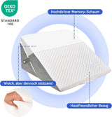 Cuscino a cuneo regolabile per BAMBINI, Cuscino da lettura in schiuma ad alta densità per letto e divano, Cuscino ergonomico per la testa a cuneo per apnea da reflusso notturno, Cuscino per le gambe/Cuscino per la schiena per il gioco e la lettura (Bianco e grigio)