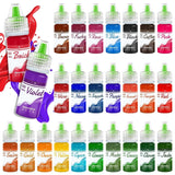 Colori dolci morbidi per cioccolato - 26 colori di olio base per fondente, decorazioni torte, dolci - Colorante alimentare fluido per burro di kakao, crema di burro, dolci - 6 ml Je Naty Shop 6 ml (confezione da 26 pezzi)