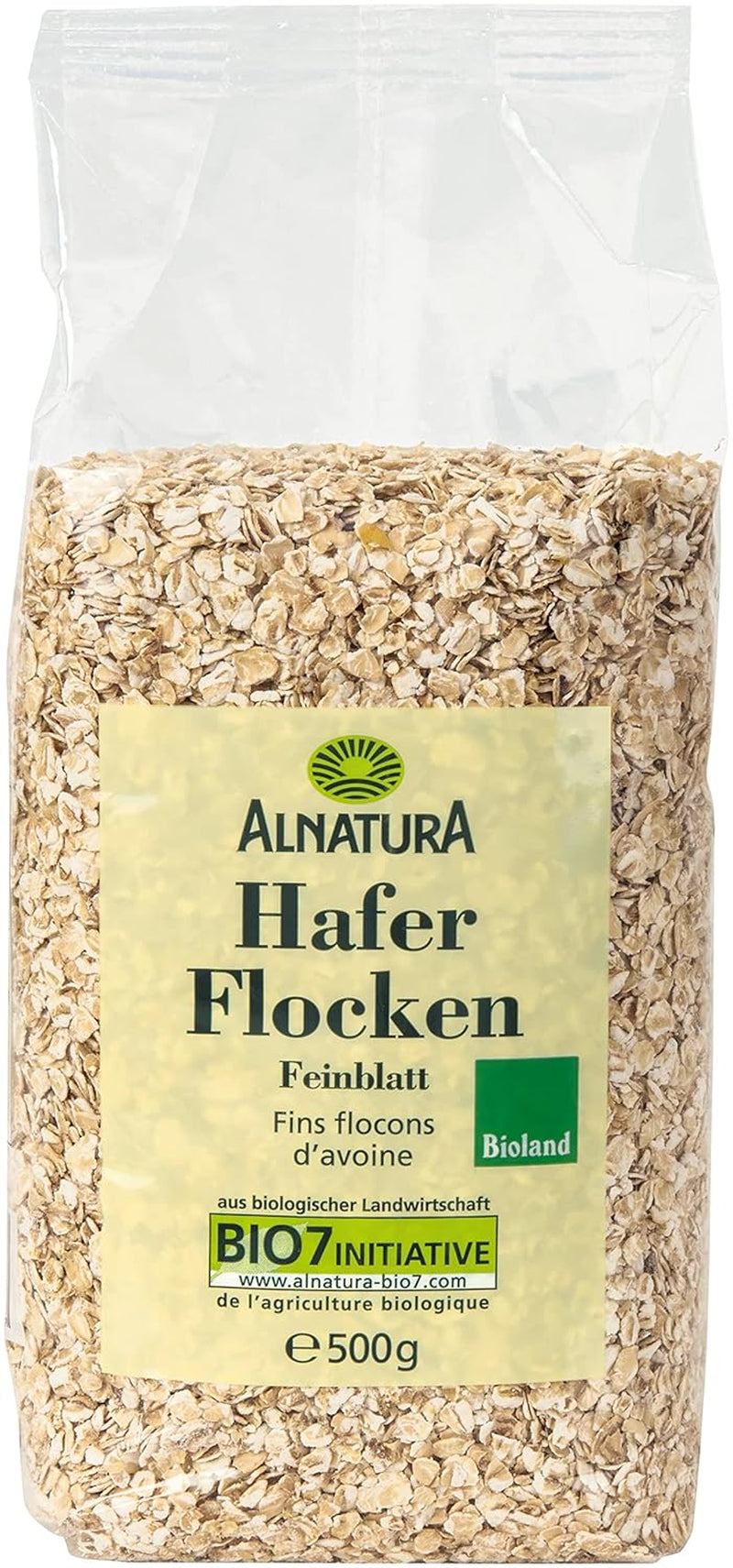 Farina d'avena biologica, fiocchi piccoli, 500 g (1 confezione)