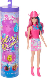 Barbie Color Reveal Fashion Doll e Accessori con 6 Sorprese, Serie Disco Star con Glitter Metallici e Top Cambia Colore (Gli stili possono variare), JCP01 Naty Shop Dolls Titolo predefinito
