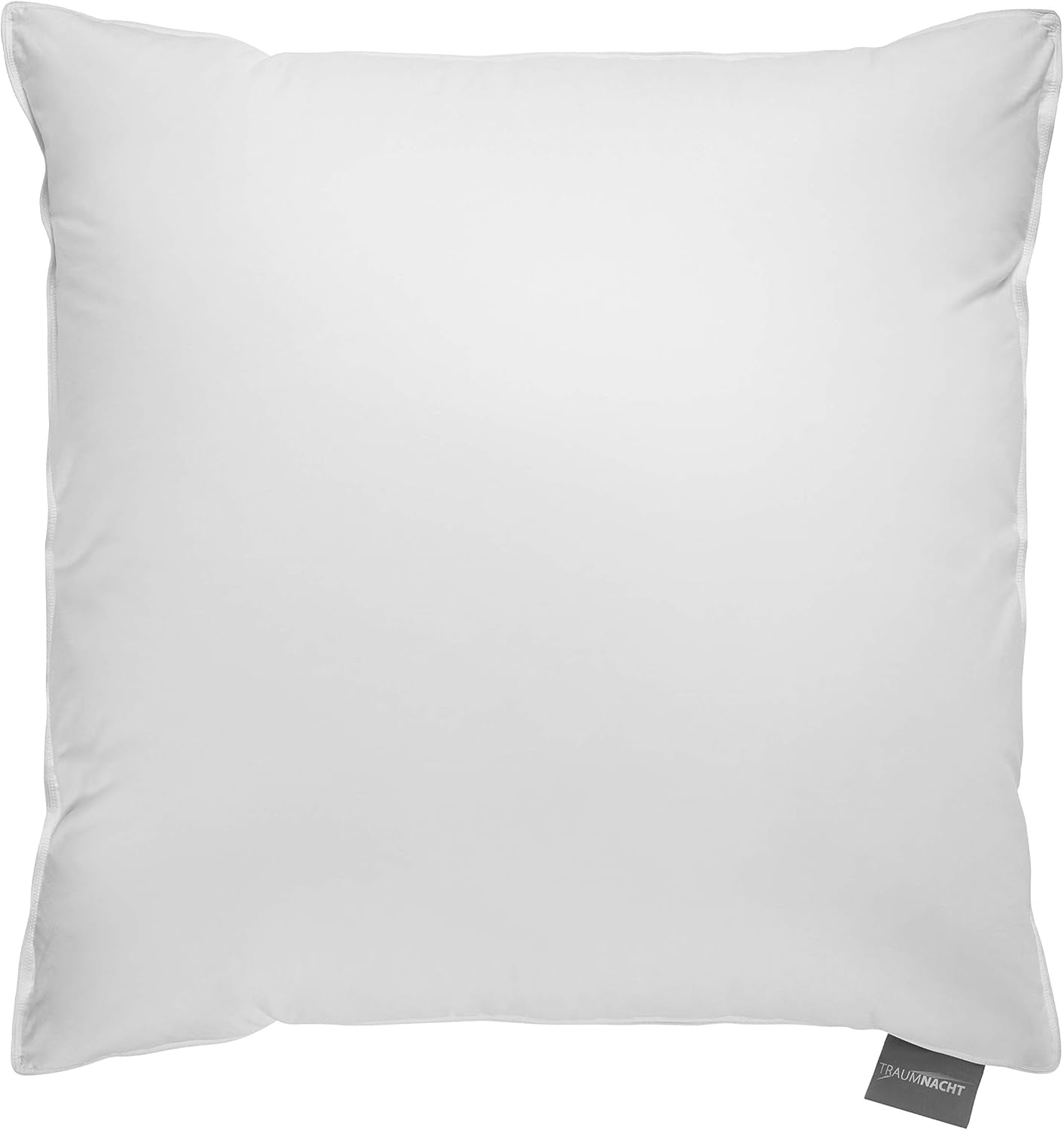 Cuscino in piuma Traumnacht comfort con imbottitura in piuma di alta qualità e rivestimento antipelucchi in 100% cotone, certificato Oeko-Tex, 80 X 80 cm, prodotto secondo lo standard di qualità tedesco Cuscini standard Naty Shop Cuscino a tre camere - 80 X 80 1 pezzo (1 confezione)