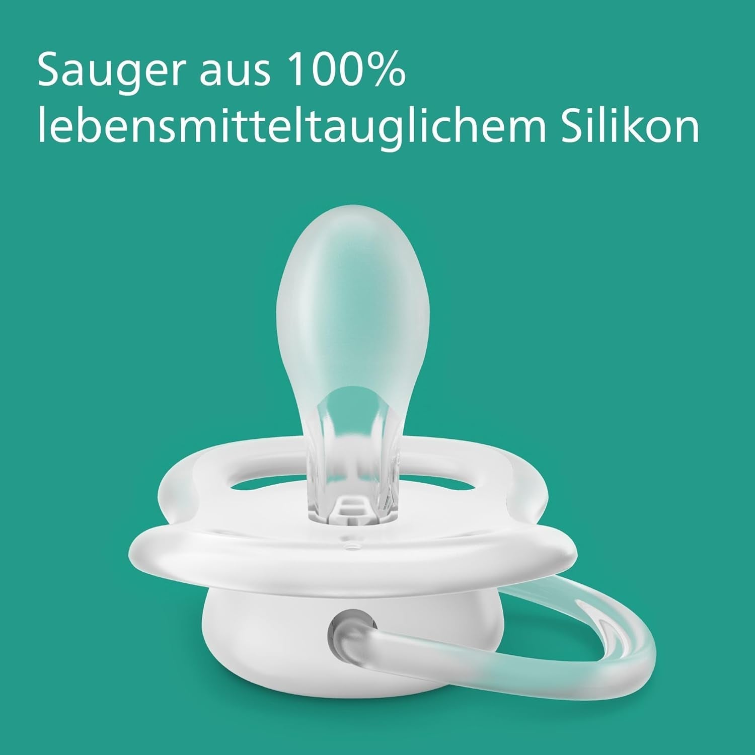 Succhietti Philips AVENT ultra air - confezione da 4 succhietti traspiranti senza BPA per bambini da 0 a 6 mesi, inclusa custodia per il trasporto e sterilizzazione, colore sole/arcobaleno (modello SCF085/65)