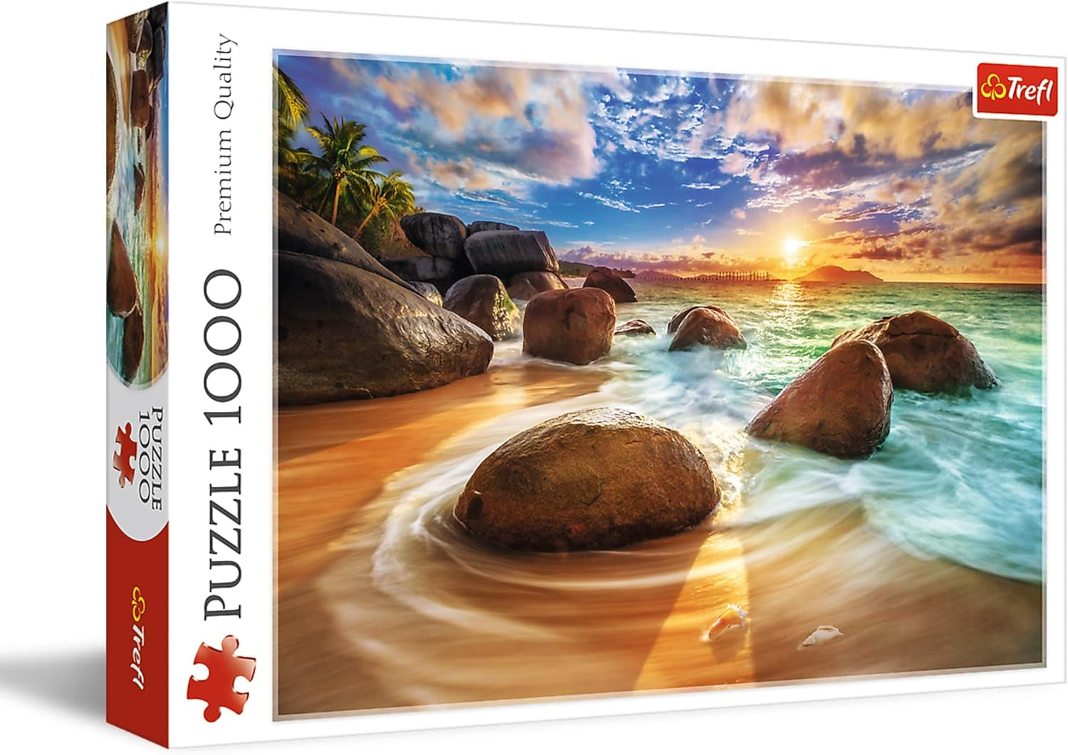 Trefl TR10461 Samudra Beach, India Puzzle da 1000 pezzi di qualità premium per adulti e bambini 12+, puzzle colorato Naty Shop Titolo predefinito